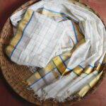 Blue Green Checked Kasavu
