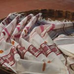 Maroon Floral Vine Silver Jakkad